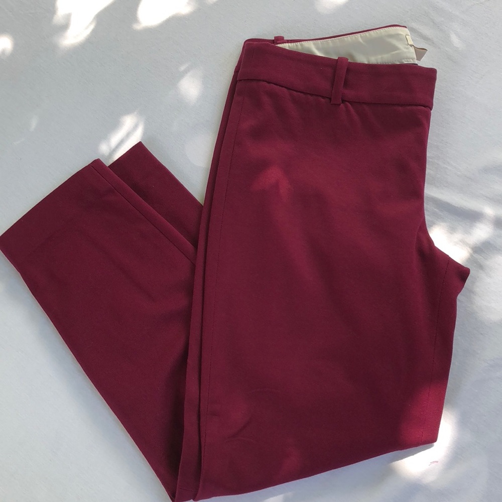 J Crew raspberry pink ankle pants
